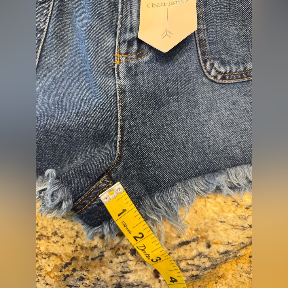 Banjara Juniors Blue Jean Shorts Size 3/25 Hippie Boho Festival Western - Picture 12 of 12